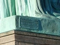 The Makers mark, GAGET GAUTHIER, on The Statue of Liberty. New York,USA. December 23, 2018.