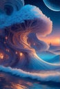 Makes the mind calm and able to gain awareness of from waves in every molecule of the universe. Royalty Free Stock Photo