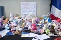 Makeshift memorials along the Promenade des Anglais in Nice Royalty Free Stock Photo