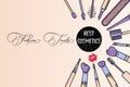 Makeup artist banner. Beauty Salon fashion trends background . business concept