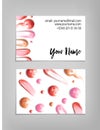 Makeup artist business card. Vector template.