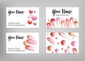 Makeup artist business card. Vector template.