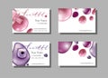 Makeup artist business card. Vector template with makeup items pattern - nail Polish. Vector. Royalty Free Stock Photo