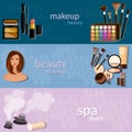 Makeup artist glamour beautiful woman face cosmetics