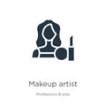 Makeup artist icon vector. Trendy flat makeup artist icon from professions & jobs collection isolated on white background. Vector