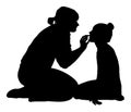 Makeup artist makeup ballet girl silhouette.