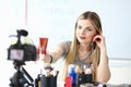 Makeup Artist Work on Beauty Video Blog Review