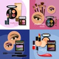 Makeup beautiful female eye cosmetics glamorous