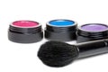 Makeup with blush brush