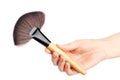 Makeup brush in hand