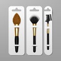 Makeup Brush Packaging Design Vector. Artist Icon. Foundation Care. Art Glamour. Female Accessory. Realistic Isolated Royalty Free Stock Photo