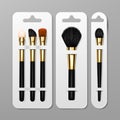 Makeup Brush Packaging Design Vector. Beauty Tools. Cosmetic Background. Eye Beauty. Professional Object. Realistic Royalty Free Stock Photo