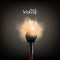 Makeup Brush Powder Background