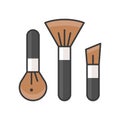 Makeup Brush set Royalty Free Stock Photo