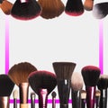 Makeup brushes isolated Royalty Free Stock Photo