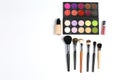 Makeup brushes set for professional on white background Royalty Free Stock Photo