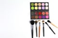 Makeup brushes set for professional on white background Royalty Free Stock Photo