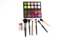 Makeup brushes set for professional on white background Royalty Free Stock Photo