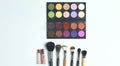 Makeup brushes set for professional on white background Royalty Free Stock Photo