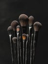 MAKEUP BRUSHES STACK Royalty Free Stock Photo