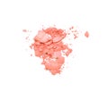 Makeup cheeks and eye. Pink Cosmetic powder on white Royalty Free Stock Photo