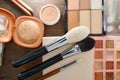Makeup cosmetic collection closeup, nobody Royalty Free Stock Photo