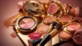 makeup cosmetics concept a fashion visage banner glamor modern collection