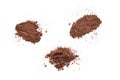 Makeup cosmetics. Eyeshadow in brown color crushed palette, colorful eye shadow powder Royalty Free Stock Photo