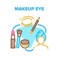 Makeup Eye And Brow Beauty Vector Concept Color Royalty Free Stock Photo