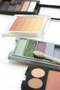 Makeup, eye shadow, 4 sets of shades and tones Royalty Free Stock Photo