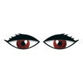 Makeup eyes icon, cartoon style