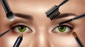 Makeup Eyes Realistic Composition Royalty Free Stock Photo