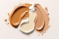 Makeup fondation, bb cream stroke texture, Generative Ai