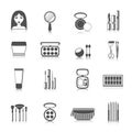 Makeup Icons Black Royalty Free Stock Photo