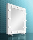 Makeup mirror with bulbs