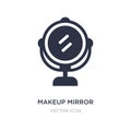 makeup mirror icon on white background. Simple element illustration from Beauty concept