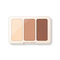 Three matte shades ranging from light beige to medium brown and Royalty Free Stock Photo