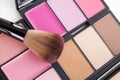 Makeup,pink tone blusher palette and brush Royalty Free Stock Photo