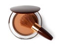 Makeup Powder and Brush Royalty Free Stock Photo