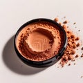 Makeup powder, colorful brown and cream foundation cosmetic for women