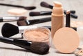 Makeup products to even out skin tone and complexion Royalty Free Stock Photo