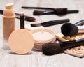 Makeup products to even out skin tone and complexion Royalty Free Stock Photo