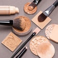 Makeup products to even out skin tone and complexion Royalty Free Stock Photo