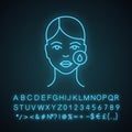 Makeup removal neon light icon