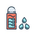 Color illustration icon for Makeup remover, skincare and cosmetics Royalty Free Stock Photo