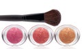 Makeup rouge and Brush Royalty Free Stock Photo
