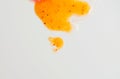 Makeup scrub smear on white background. Beauty product