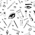 Makeup seamless pattern.