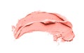 Makeup smear of creamy lipstic