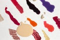 Makeup swatches background Royalty Free Stock Photo